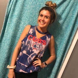 Cubs Distressed Tank